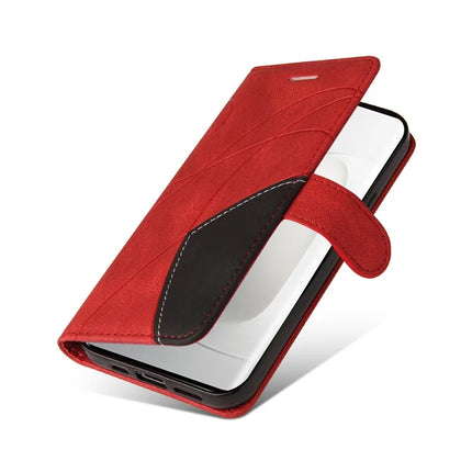 For Honor 300 Pro Leather Case Wallet Stand Color Splicing Phone Cover