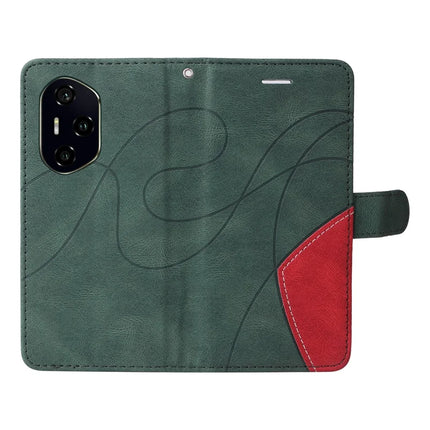 For Honor 300 Pro Leather Case Wallet Stand Color Splicing Phone Cover