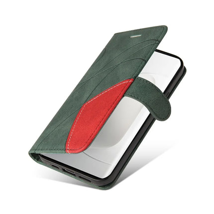 For Honor 300 Pro Leather Case Wallet Stand Color Splicing Phone Cover