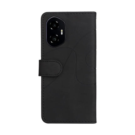 For Honor 300 Leather Case Wallet Stand Color Splicing Phone Cover