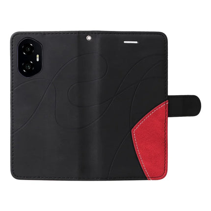 For Honor 300 Leather Case Wallet Stand Color Splicing Phone Cover