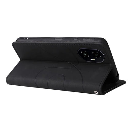For Honor 300 Leather Case Wallet Stand Color Splicing Phone Cover