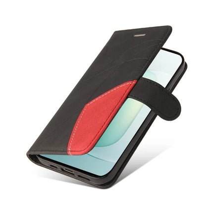 For Honor 300 Leather Case Wallet Stand Color Splicing Phone Cover