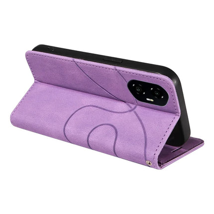For Honor 300 Leather Case Wallet Stand Color Splicing Phone Cover