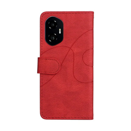 For Honor 300 Leather Case Wallet Stand Color Splicing Phone Cover