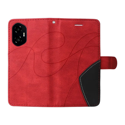 For Honor 300 Leather Case Wallet Stand Color Splicing Phone Cover