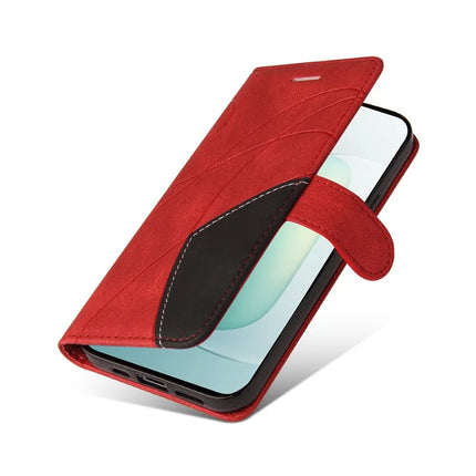 For Honor 300 Leather Case Wallet Stand Color Splicing Phone Cover