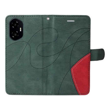 For Honor 300 Leather Case Wallet Stand Color Splicing Phone Cover