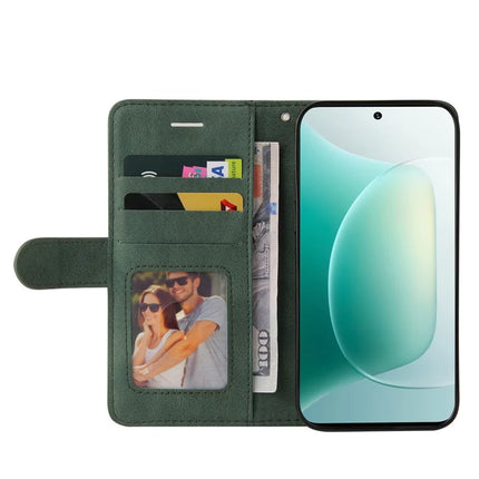 For Honor 300 Leather Case Wallet Stand Color Splicing Phone Cover