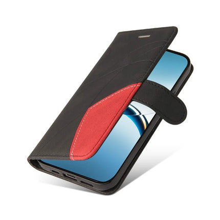 For Oppo Find X8 5G Leather Case Wallet Stand Color Splicing Phone Cover