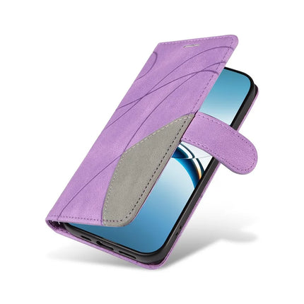 For Oppo Find X8 5G Leather Case Wallet Stand Color Splicing Phone Cover