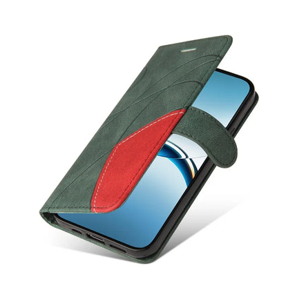 For Oppo Find X8 5G Leather Case Wallet Stand Color Splicing Phone Cover
