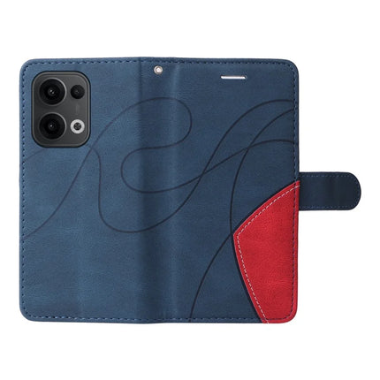 For Oppo Reno13 5G (Global) Leather Case Wallet Stand Color Splicing Phone Cover