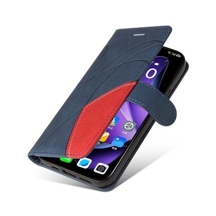 For Oppo Reno13 5G (Global) Leather Case Wallet Stand Color Splicing Phone Cover