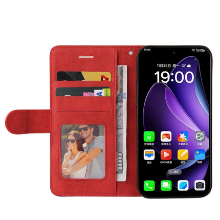 For Oppo Reno13 5G (Global) Leather Case Wallet Stand Color Splicing Phone Cover