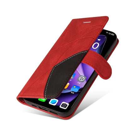 For Oppo Reno13 5G (Global) Leather Case Wallet Stand Color Splicing Phone Cover
