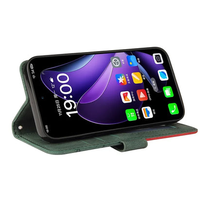 For Oppo Reno13 5G (Global) Leather Case Wallet Stand Color Splicing Phone Cover