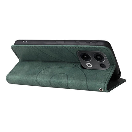For Oppo Reno13 5G (Global) Leather Case Wallet Stand Color Splicing Phone Cover