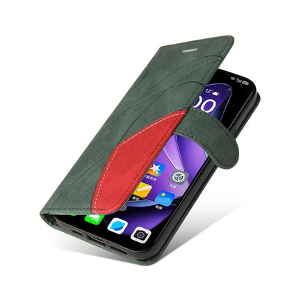 For Oppo Reno13 5G (Global) Leather Case Wallet Stand Color Splicing Phone Cover