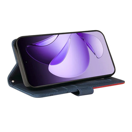 For Oppo Reno13 Pro 5G Leather Case Wallet Stand Color Splicing Phone Cover
