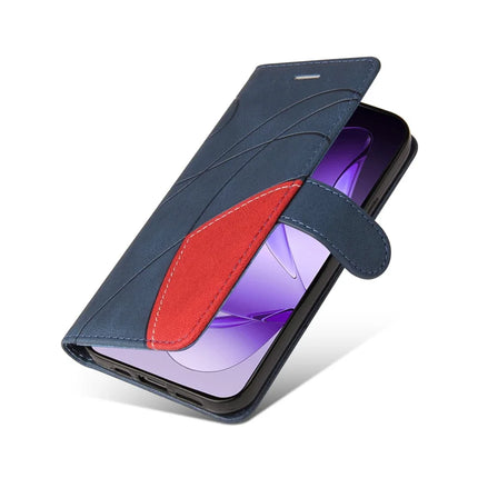For Oppo Reno13 Pro 5G Leather Case Wallet Stand Color Splicing Phone Cover