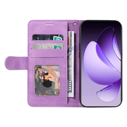 For Oppo Reno13 Pro 5G Leather Case Wallet Stand Color Splicing Phone Cover