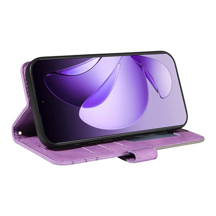 For Oppo Reno13 Pro 5G Leather Case Wallet Stand Color Splicing Phone Cover