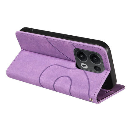 For Oppo Reno13 Pro 5G Leather Case Wallet Stand Color Splicing Phone Cover