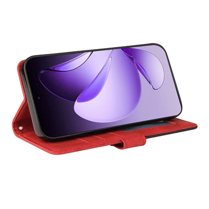 For Oppo Reno13 Pro 5G Leather Case Wallet Stand Color Splicing Phone Cover
