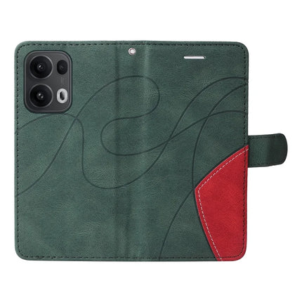 For Oppo Reno13 Pro 5G Leather Case Wallet Stand Color Splicing Phone Cover