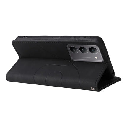 For Realme C75 Leather Case Wallet Stand Color Splicing Phone Cover