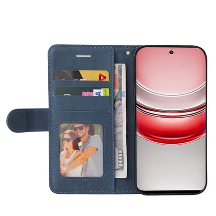 For Realme C75 Leather Case Wallet Stand Color Splicing Phone Cover