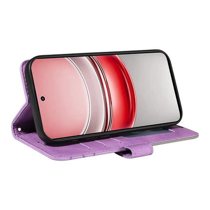 For Realme C75 Leather Case Wallet Stand Color Splicing Phone Cover