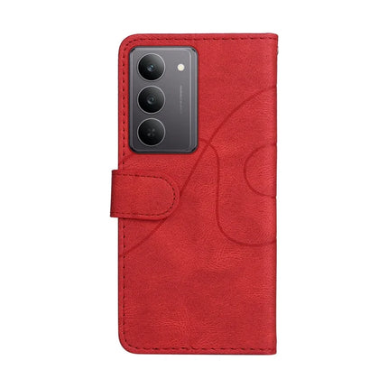 For Realme C75 Leather Case Wallet Stand Color Splicing Phone Cover
