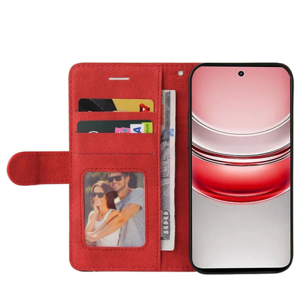 For Realme C75 Leather Case Wallet Stand Color Splicing Phone Cover