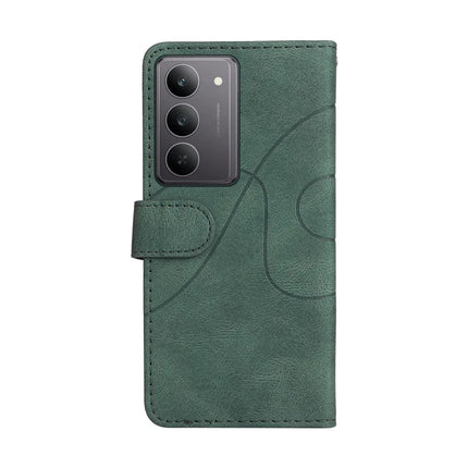 For Realme C75 Leather Case Wallet Stand Color Splicing Phone Cover