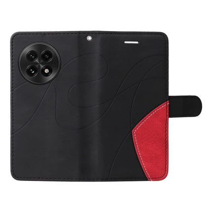 For OnePlus 13 Leather Case Wallet Stand Color Splicing Phone Cover