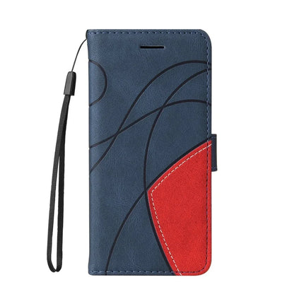 For OnePlus 13 Leather Case Wallet Stand Color Splicing Phone Cover