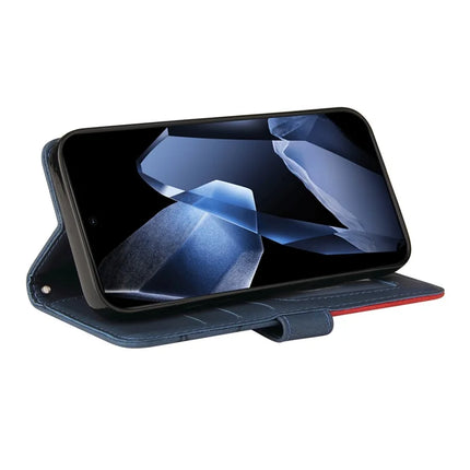 For OnePlus 13 Leather Case Wallet Stand Color Splicing Phone Cover