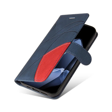 For OnePlus 13 Leather Case Wallet Stand Color Splicing Phone Cover