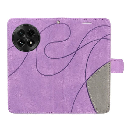 For OnePlus 13 Leather Case Wallet Stand Color Splicing Phone Cover