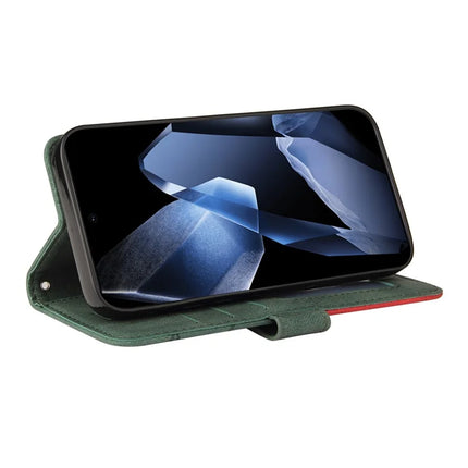 For OnePlus 13 Leather Case Wallet Stand Color Splicing Phone Cover