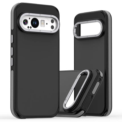 For Google Pixel 9 Pro XL Case Skin Touch PC + TPU Anti Drop Phone Back Cover - Grey