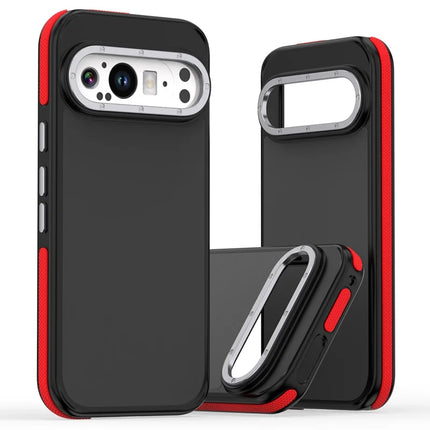 For Google Pixel 9 Pro XL Case Skin Touch PC + TPU Anti Drop Phone Back Cover - Red
