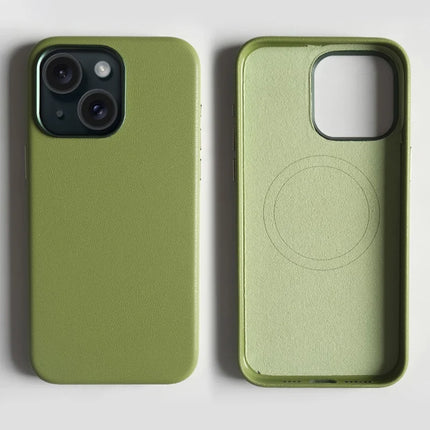 For iPhone 14 Magnetic Case Eco-Friendly RPET Leather Phone Back Cover GRS Certified