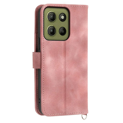 For Motorola Moto G15 4G Case Flower Pattern PU Leather Wallet Phone Cover with Strap