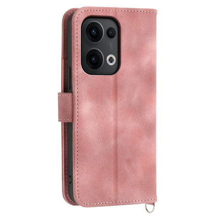 For Oppo Reno13 5G (Global) Case Flower Pattern PU Leather Wallet Phone Cover with Strap