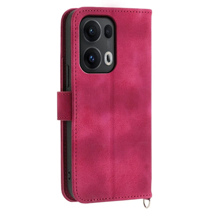 For Oppo Reno13 Pro 5G Case Flower Pattern PU Leather Wallet Phone Cover with Strap