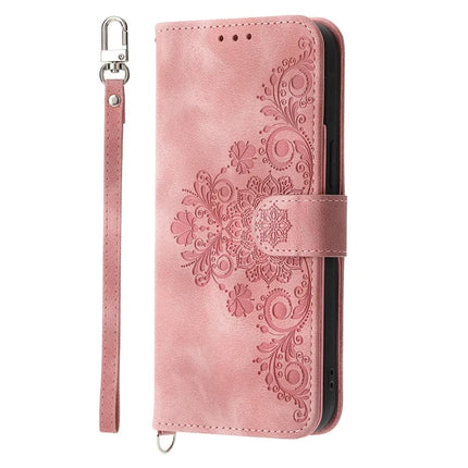 For Oppo Reno13 Pro 5G Case Flower Pattern PU Leather Wallet Phone Cover with Strap