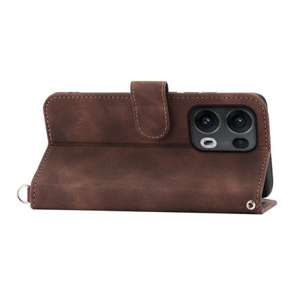 For Oppo Reno13 Pro 5G Case Flower Pattern PU Leather Wallet Phone Cover with Strap